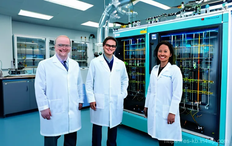 수소연료전지 시장의 주요 플레이어 분석 - **Prompt:** "Inside a vast, brightly lit, and meticulously organized modern warehouse, a hydrogen fu...