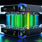 수소연료전지 기술의 글로벌 시장 동향 - **Prompt: "A detailed, futuristic cross-section of a hydrogen fuel cell, showcasing its internal com...